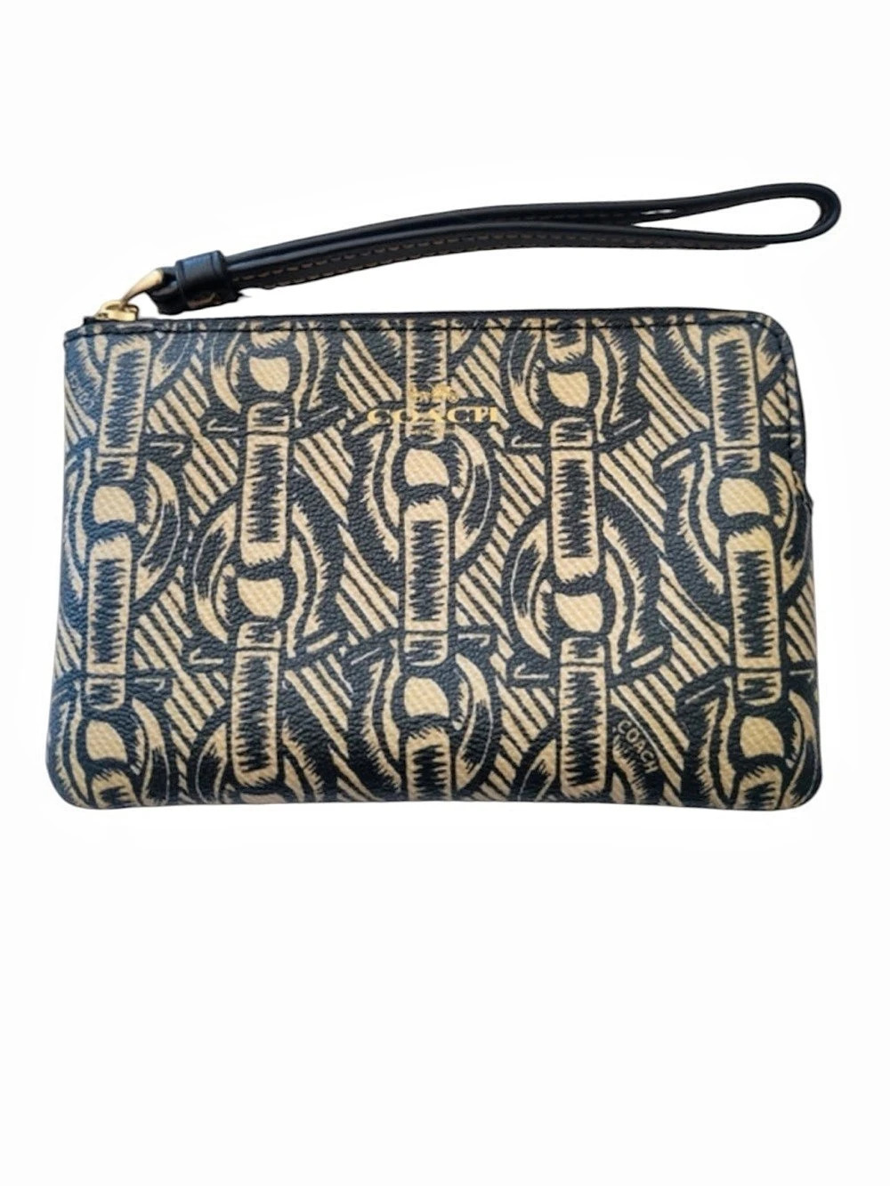 Coach Chain Link Corner Zip Wristlet Wallet NWOT